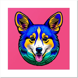 Corgi Blues Posters and Art